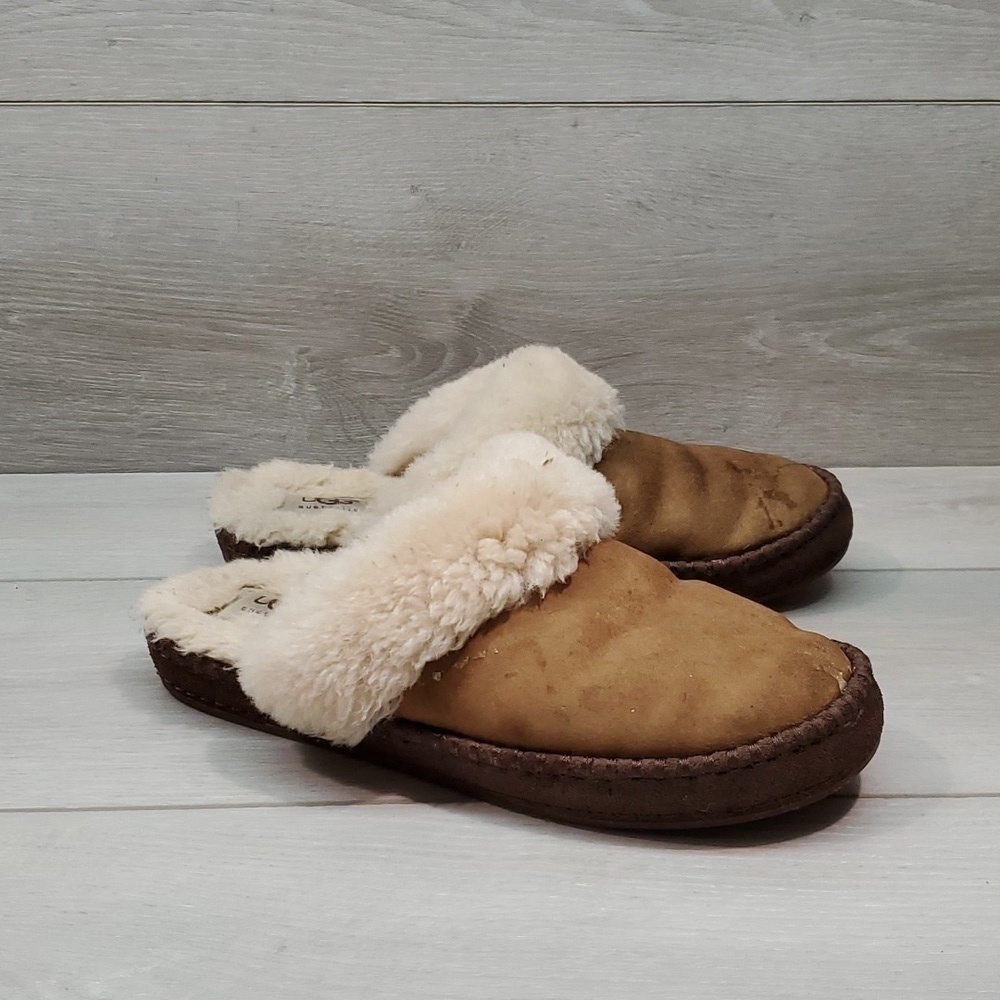 Ugg Australia Women Comfort Leather Insulated Lined Slippers Flats shoes sz 7